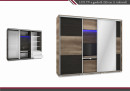 Lux TV-s tolóajtós gardrób 239 cm (1 tükörrel)