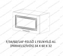 Akciós sarokkonyha - Felső 1 ajtós 60 cm konyha elem páraelszívóhoz