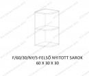 Akciós sarokkonyha - Felső 30 cm végzáró sarok konyha elem