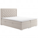 DORMAN - Ágy boxspring, krém, 180x200