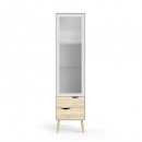 OSLO 75461 - Vitrines szekrény, tölgy sonoma/fehér