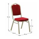 Zina 2 New rakásolható szék Bordó szövet - pezsgőszínű keret