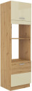 Artisan konyhabútor 60 DPM-210 beépíthető mikró, sütő. Artisan tölgy - Magasfényű krém eleme