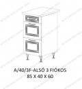 Akciós sarokkonyha - Alsó 3 fiókos 40 cm konyha elem