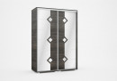 Diamond tolóajtós gardrób 140 cm