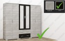 Nápoly gardrób (160 cm) 40-es ruhás elem
