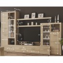 Akciós Atlantis New nappali sor LED világítással Tölgyfa sonoma