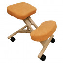 Ergonomikus térdelőszék, narancs/bükkfa, FLONET