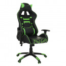 BILGI - Irodai/gamer fotel, fekete/zöld