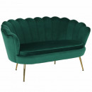 Velvet anyag/gold króm-arany, NOBLIN - Pad Art-deco stílusban, smarag
