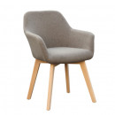 CLORIN NEW - Dizájnos fotel, barna/bükk