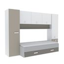 TIDY - Fehér szett szürkésbarna taup