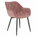Velvet anyag, FEDRIS - Dizájnos fotel, rózsaszí