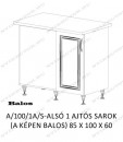 Akciós sarokkonyha - Alsó 1 ajtós 100 cm sarok konyha elem