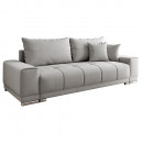 Kinyitható heverő, világosszürke, KEVAN BIG SOFA