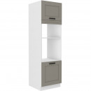 Lilla konyhabútor 60 DPM- 210 2F, Beépített sütős - beépített mikrohullámú sütős, Fehér - Clay grey eleme