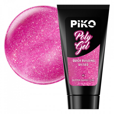 Polygel color, Piko, 30 g, 41 Glitter Barbie Pink