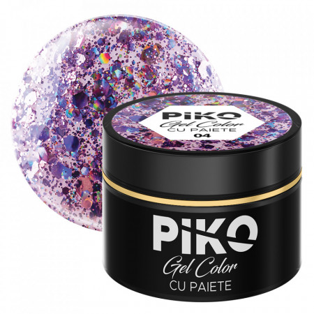 Gel color cu paiete Piko, 5g, 04