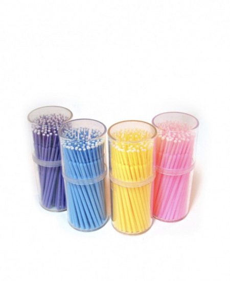 Microaplicatoare cu puf 100 bucati - diferite culori