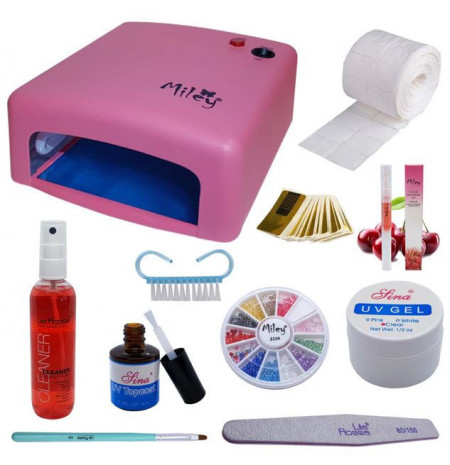 Kit Gel UV cu Lampa UV inclusa