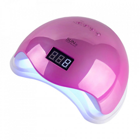 Lampa LED SUN 5 cu afisaj digital - 48 W - PINK HOLO