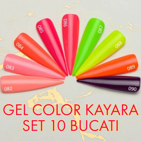 SET 10 x gel color premium UV/LED Kayara 