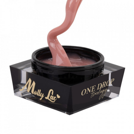 Gel de construcție cu tixotropie MollyLac One Drop Tixology Hot Latte 15 G