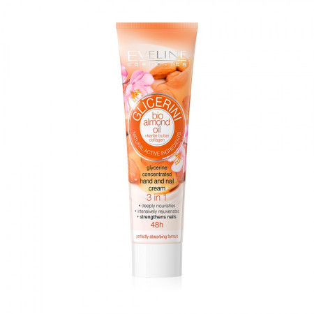 Crema de maini si unghii BIO cu Glicerina si migdale Eveline 100ml