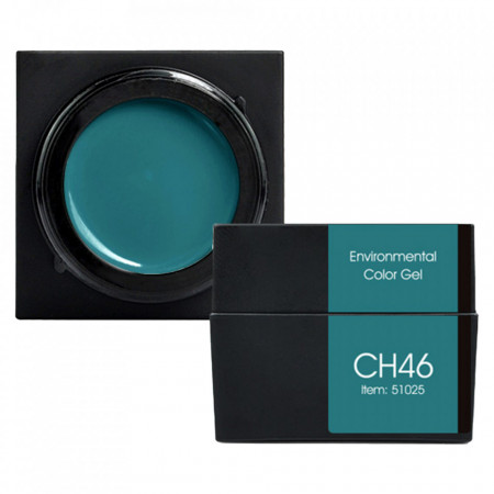 Gel color Canni Mud, verde metalizat, 5 ml, CH46
