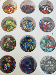 Confetti unghii mix romb 12 buc J 1208