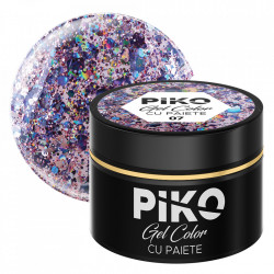 Gel color cu paiete Piko, 5g, 07