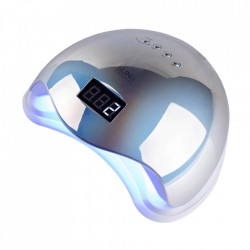 Lampa LED SUN 5 cu afisaj digital - 48 W - SILVER HOLO