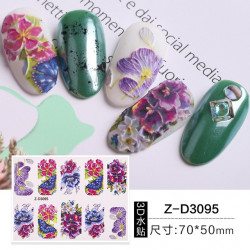 Decor unghii 5D Z-D3095 EMBOSS model rusesc