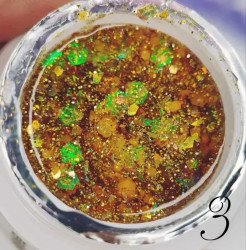 Gel color cu sclipici Luminous Glitter Gel 5 gr 03