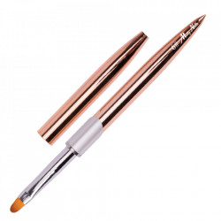 Pensula pentru unghii limba de pisica nr 6 Molly Nails rose gold