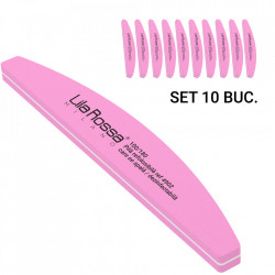 Pila pentru unghii refolosibila semiluna Lila Rossa 100/180 set 10