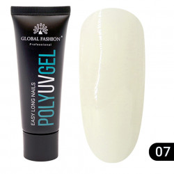 POLYGEL CONSTRUCTIE UNGHII GLOBAL FASHION 30G, ALB 07