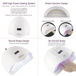 Lampa unghii UV LED SUNx5 80w double light hybrid 