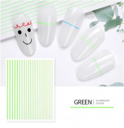 Sticker Neon Lines Green