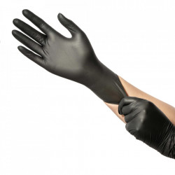 Manusi Nitril Nepudrate Black S - Set 100 bucati
