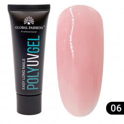 POLYGEL CONSTRUCTIE UNGHII GLOBAL FASHION 30G, ROZ 06