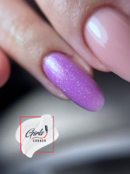 Shimmer Rubber Base #048 - 15 ml - mov cu sclipici auriu