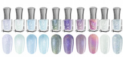 Set lac de unghii Lilac, Holographic - 10 bucati