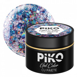 Gel color cu paiete Piko, 5g, 09