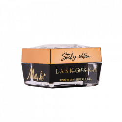 Gel UV Porcelain Sparkle Gel Sticky Edition Laskovska Light Nude MollyLac 15 g 