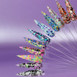 Confetti unghii mix romb 12 buc J 1203