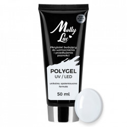 Polygel MollyLac Natural 50ml (alb laptos) Hema DiHema Free