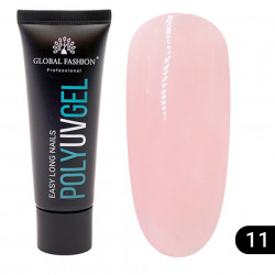 POLYGEL CONSTRUCTIE UNGHII GLOBAL FASHION 30G, ROZ 11