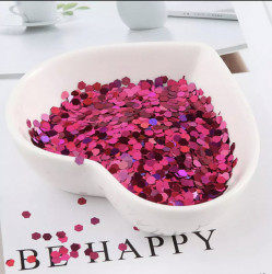 Glitter Bomb pink neon hexagon