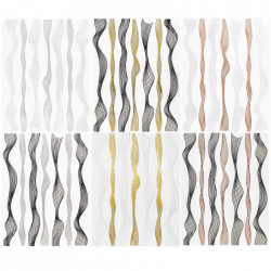 Banda decor valuri rose gold si negru
